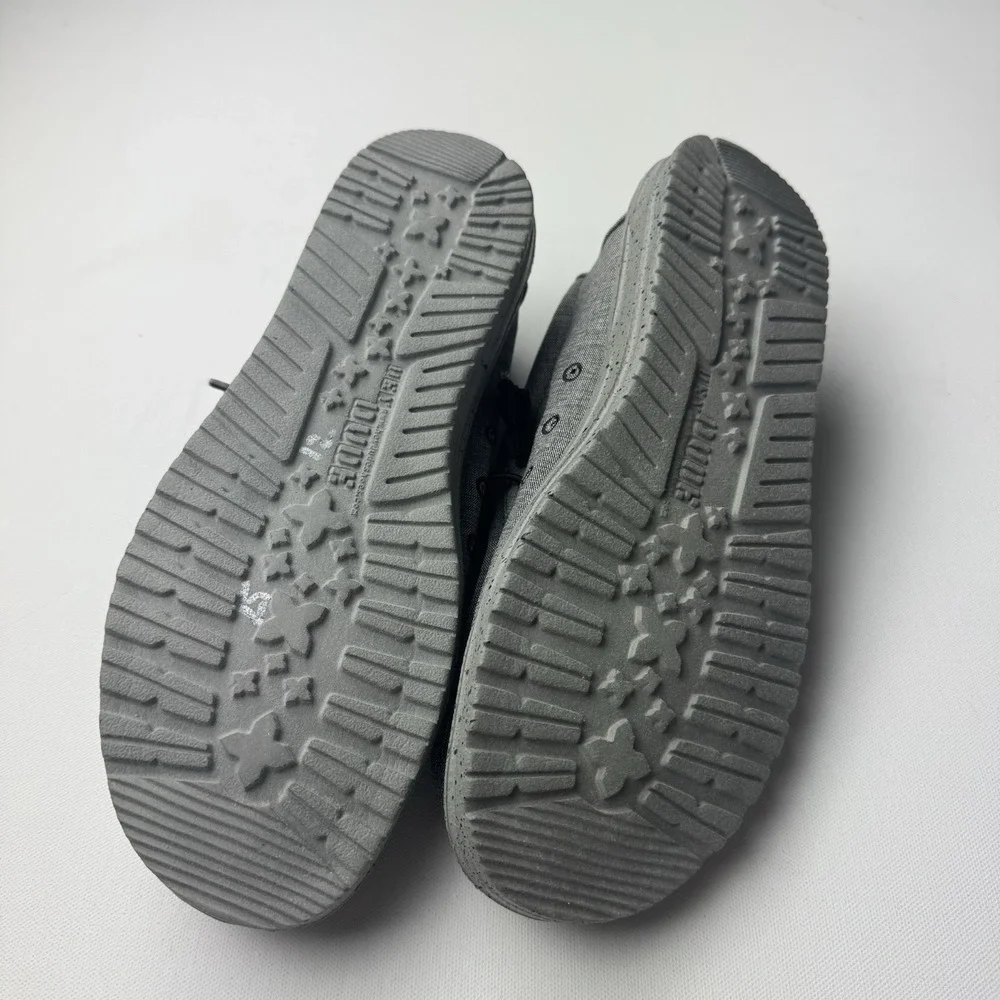 Hey Dude Wally L Stretch Mens 9 Steel Gray Slip On Shoes Loafers NWT